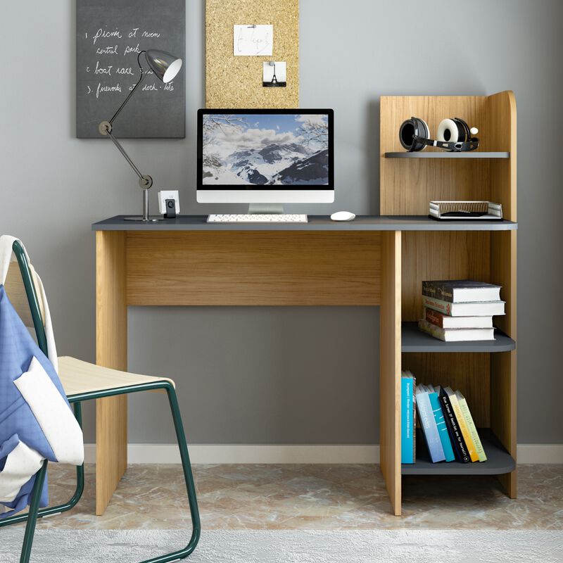 Escritorio Bertolini Link Roble Grafito image number null