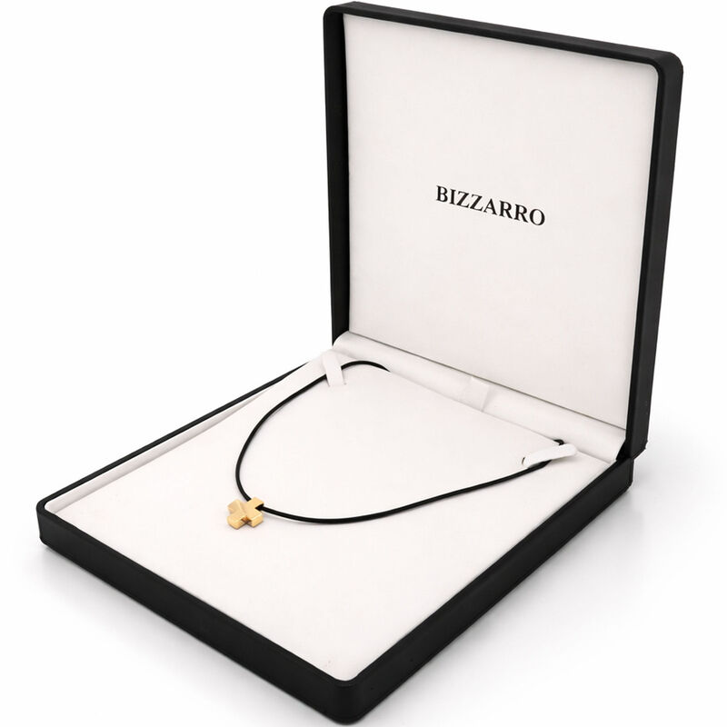 Dije Cruz Oro Amarillo 14k Con Caucho 17 Mm | B... image number null