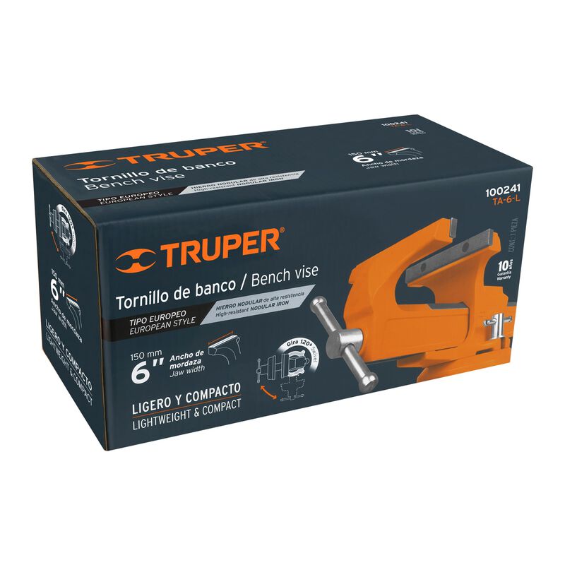 Tornillo de Banco 6' Tipo Europeo de Hierro Nod... image number null