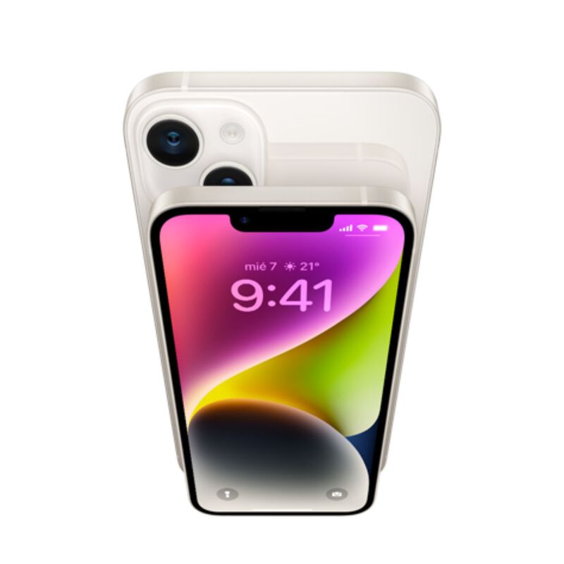 iPhone 14 128GB Blanco E-SIM Reacondicionado + ... image number null