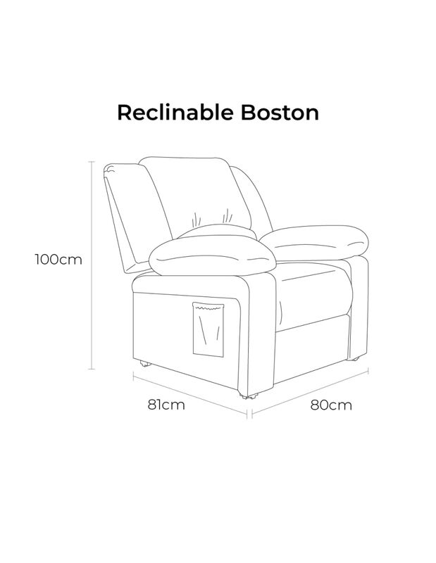 Sof&aacute; Reclinable Boston 3 Ajustes de Posiciones ... image number null