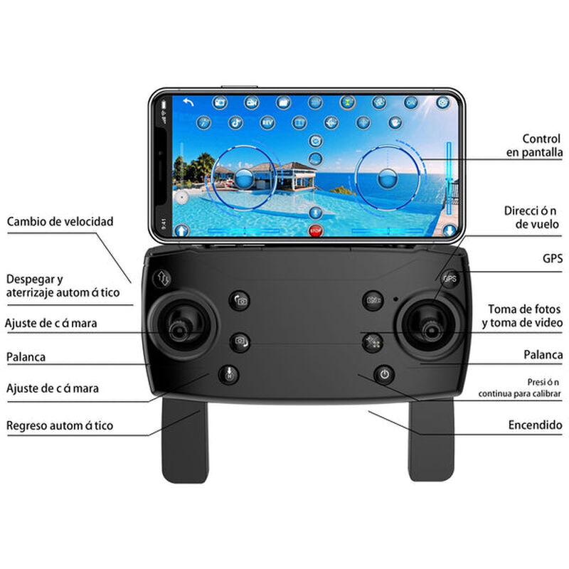 Drone Vak F3pro 5g Gps Láser 2 Cámaras 4k App W... image number null