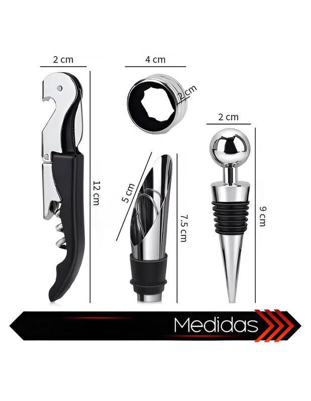 Sacacorchos de palanca Casa BIU de acero inoxid... image number null