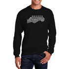 Sudadera De Cuello Redondo Word Art Para Hombre - Guitar Head - Negro