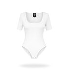 Body manga corta escote cuadrado