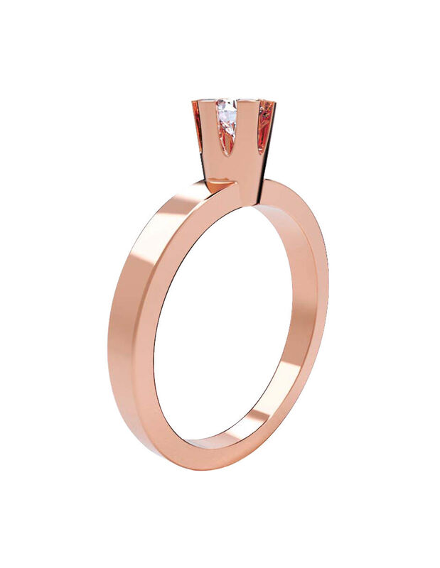 Anillo de Compromiso de 14K con Diamante de Lab... image number null