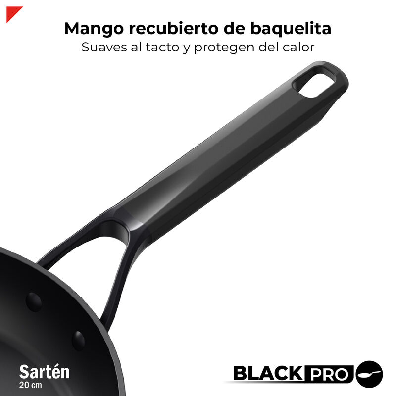 Sart&eacute;n De Aluminio Forjado 20cm Bogner BLACK PR... image number null