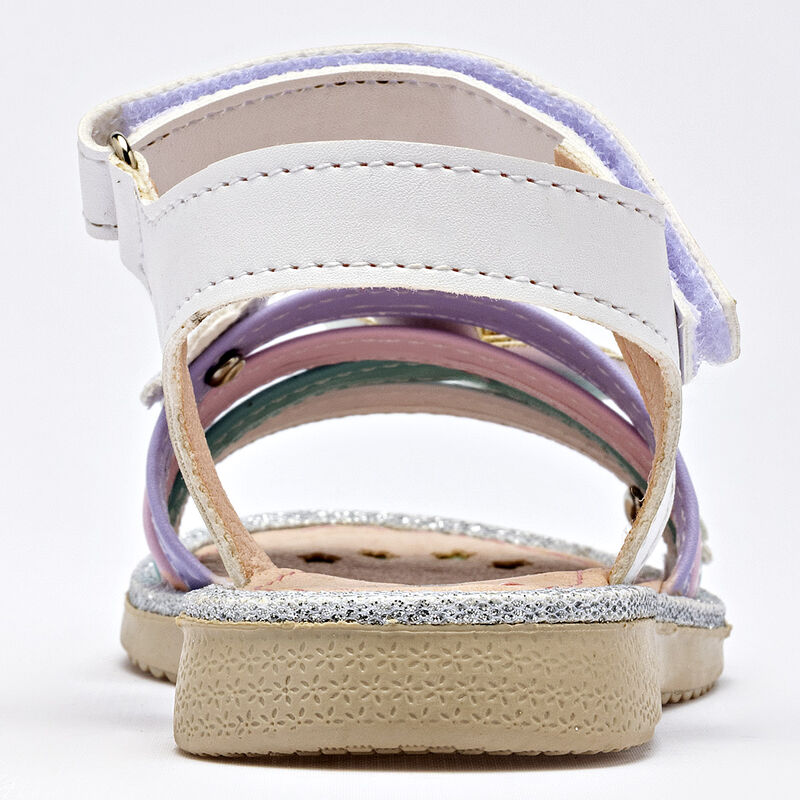 Trencitas sandalia para beb&eacute; blanco multicolor ... image number null
