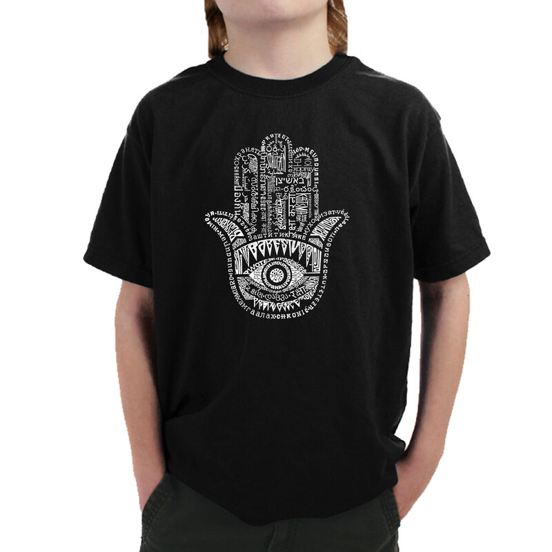 Camiseta Word Art Para Ni&ntilde;o - Hamsa - Negro image number null