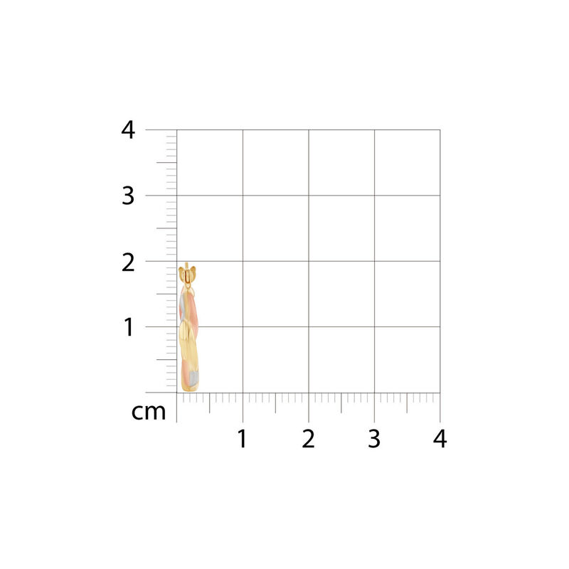 Arracadas De Oro Florentino 10K Mate Y Brilloso... image number null