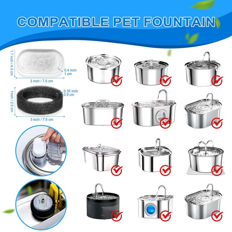 Filtros Para Fuente De Agua De Gatos Whksoy Pac... image number null