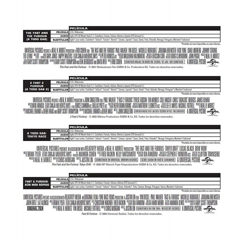 Fast & Furious Pack 1-9 [blu-ray] image number null