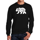 Sudadera De Cuello Redondo Word Art Para Hombre - Explore - Negro