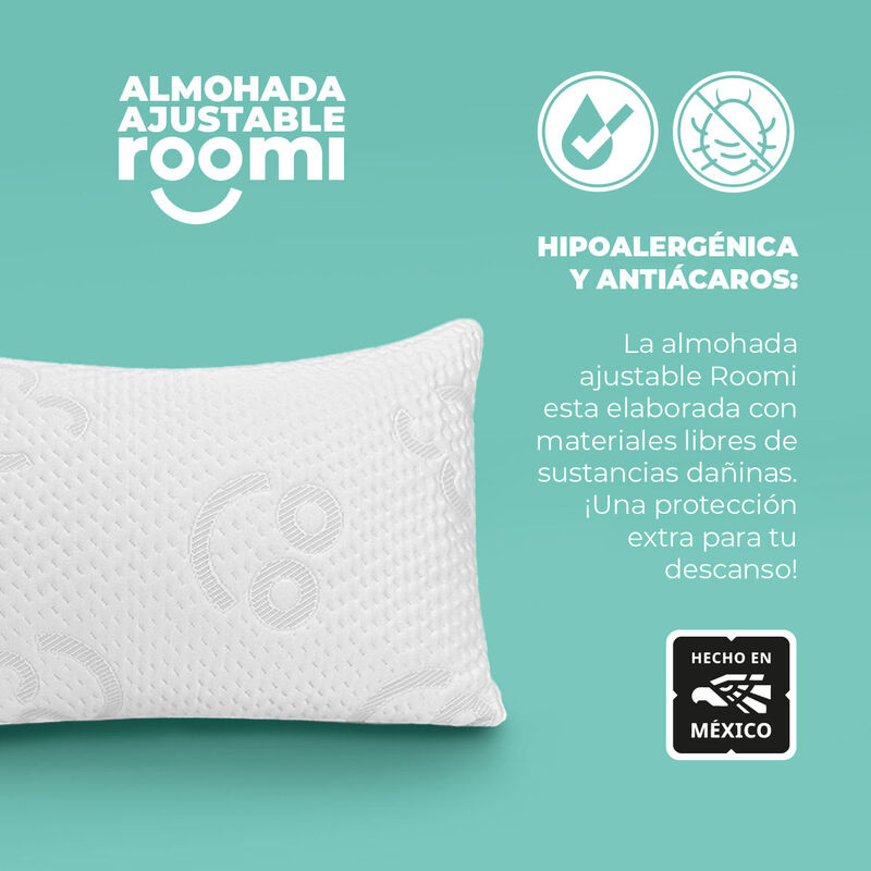 Almohada Ajustable De Memory Foam Roomi image number null