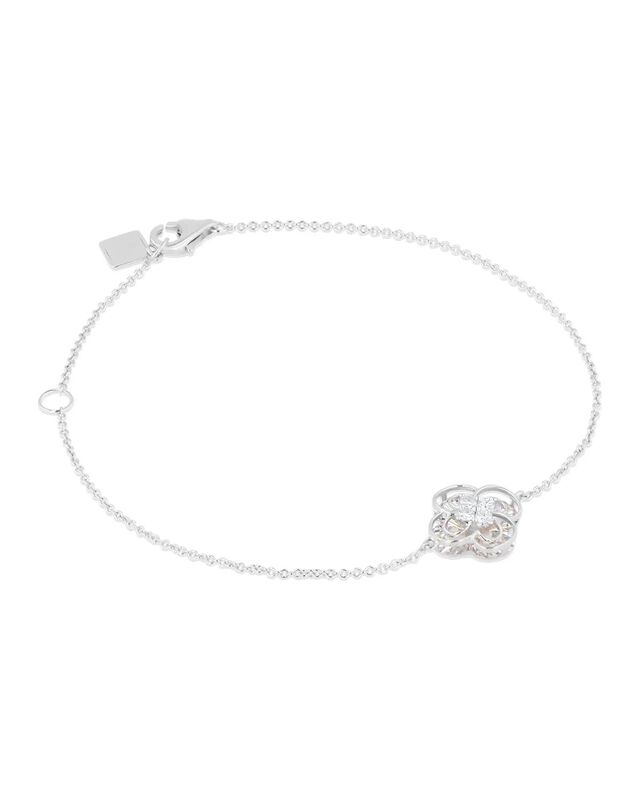 Pulsera Oro Blanco 14k Con 9pts De Diamante Asp... image number null
