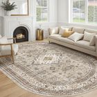 Alfombra De &Aacute;rea Cotiled 244 &times; 305 cm Beige Lavable Tradicional