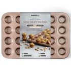 Happiels Molde Para Mini Muffins De 24 Cavidades Antiadherente, Libre De Pfoa Y Bpa