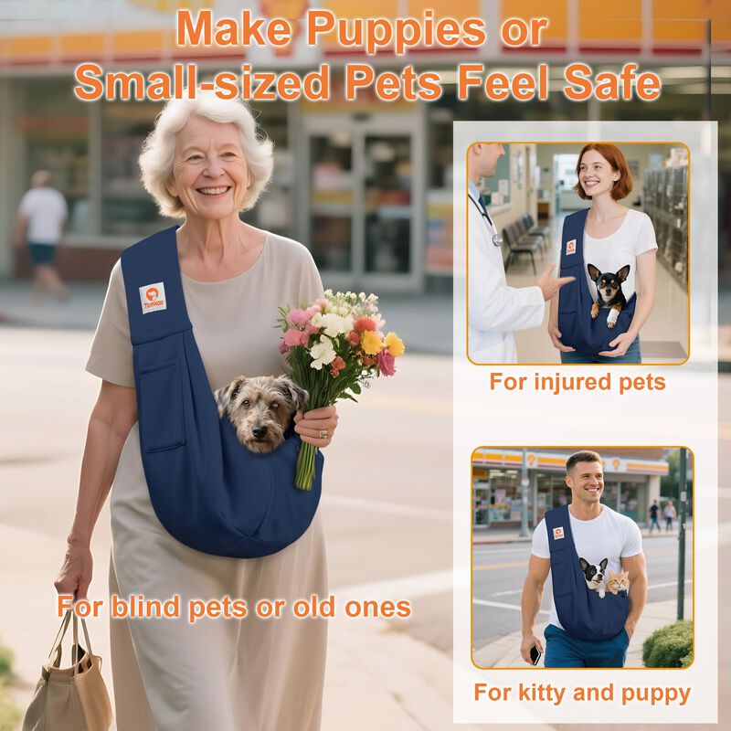 Transport&iacute;n Para Perros Tomkas Sling M Azul Osc... image number null