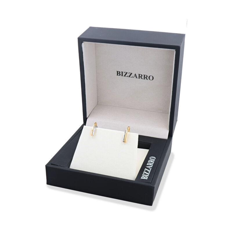 Arracadas Bicolor Oro 10k 12x8 Mm | Bizzarro image number null