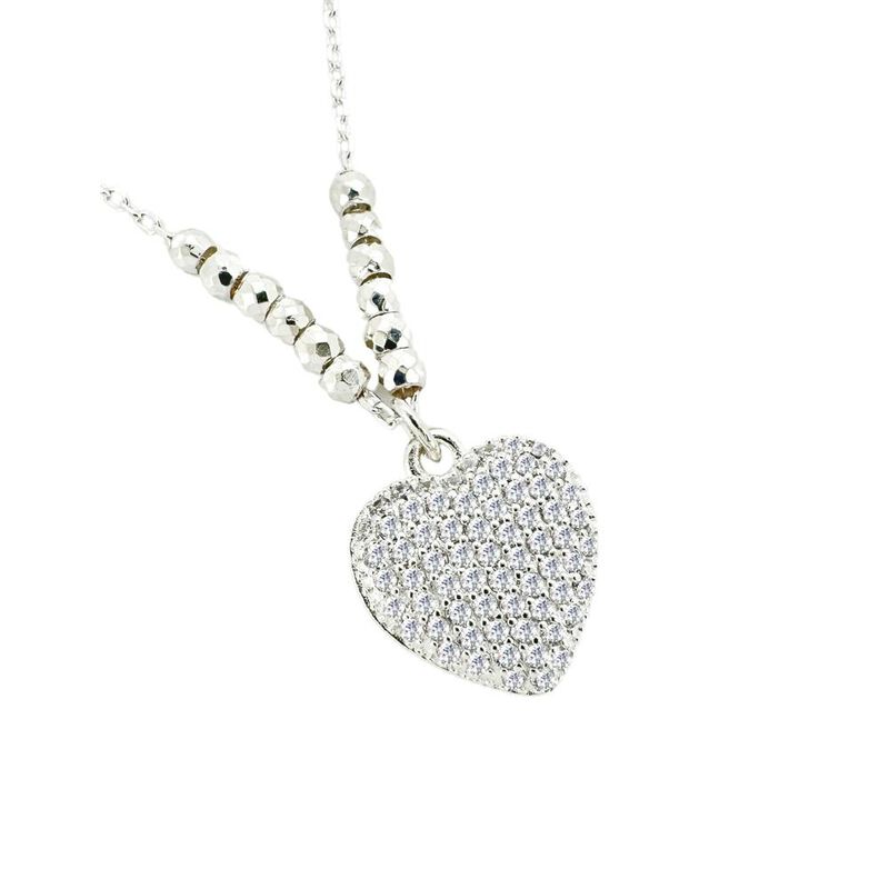 Collar de Mujer Plata .925 Coraz&oacute;n lleno Zvezda image number null