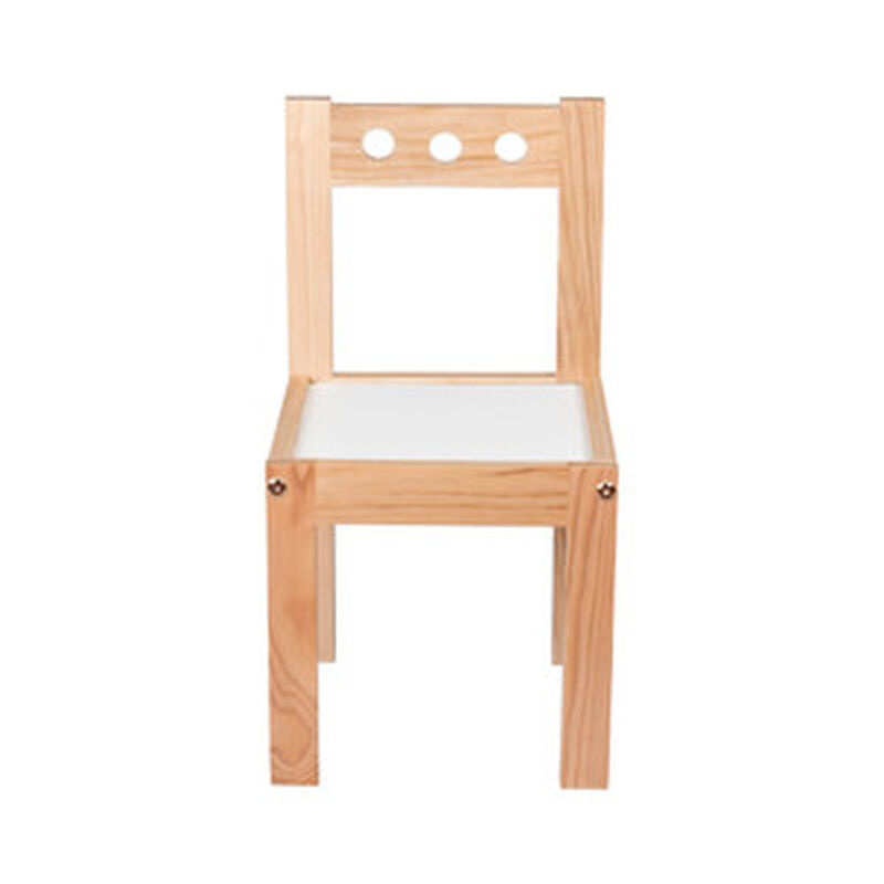 Silla Nórdica Blanca de Madera para Niños Peque... image number null