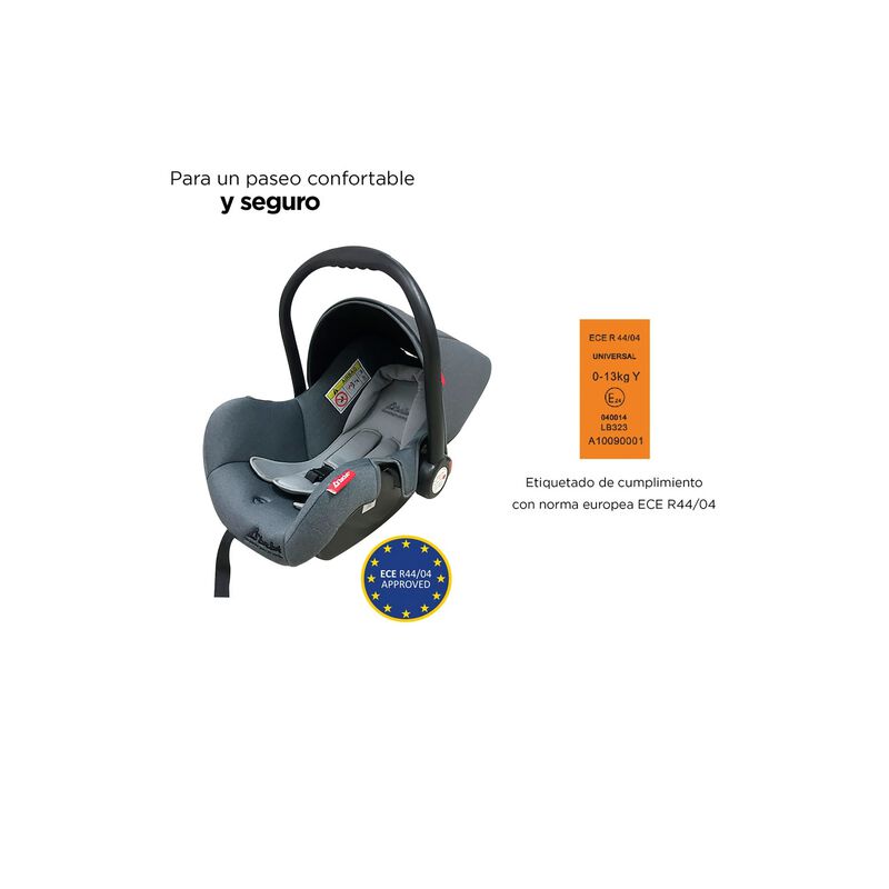 Autoasiento Portabeb&eacute; 0-12 Meses Con Cintur&oacute;n 3... image number null