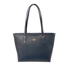 Bolso tote Coach City Zip color Azul media noche para mujer