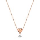 Collar Swarovski Con Colgante En Forma De Coraz&oacute;n Para Toda La Vida, Tono Oro Rosa