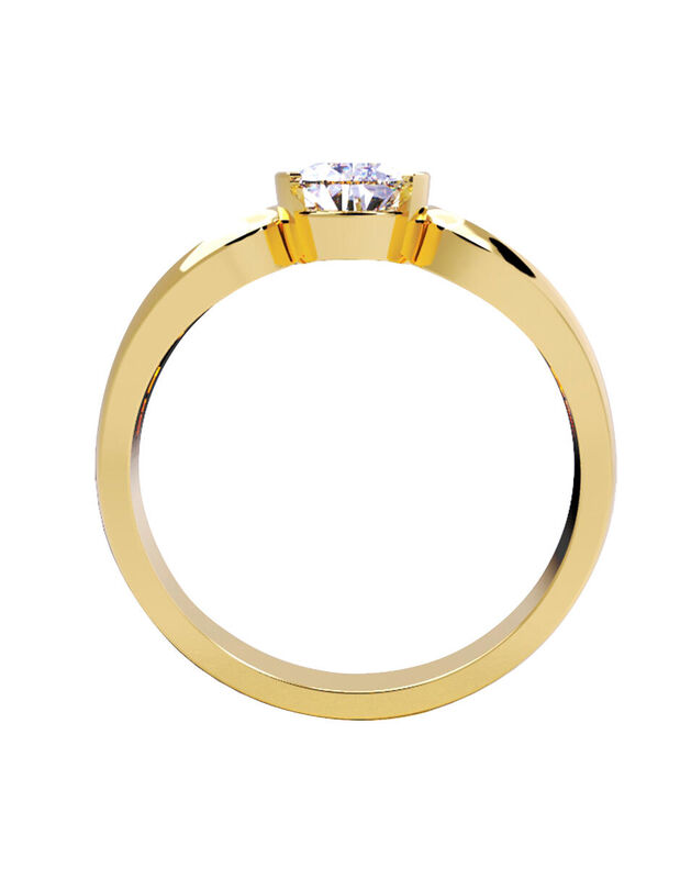 Anillo de Compromiso en Oro de 14K con Circonia... image number null