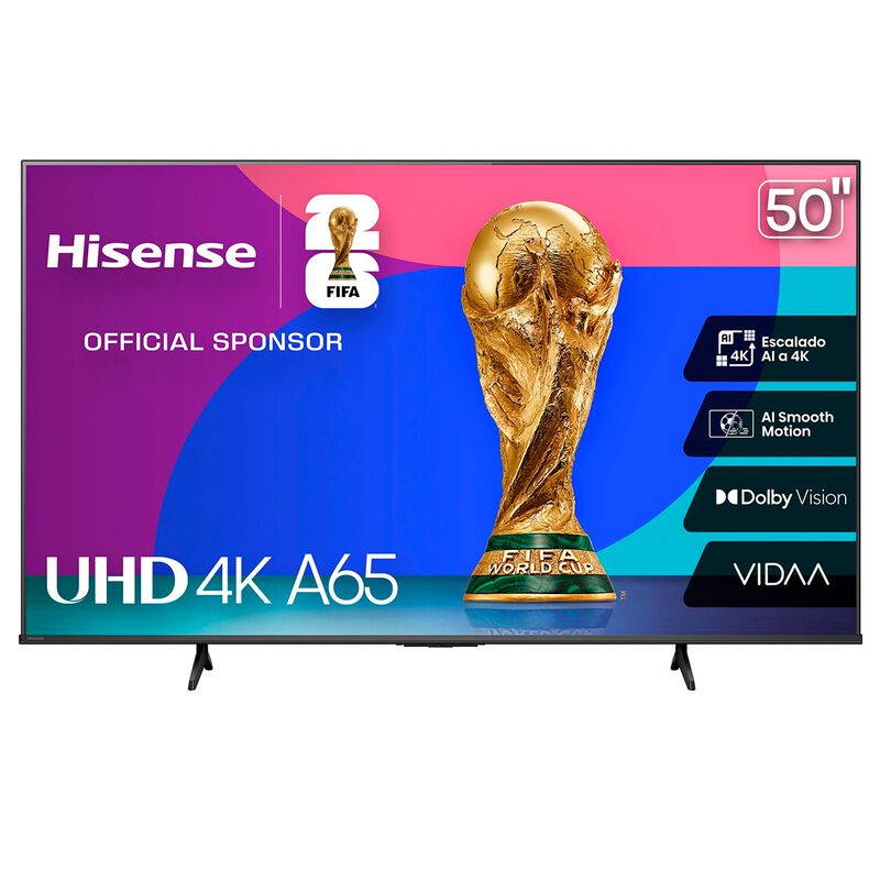 Pantalla 50" Hisense 4K Smart Vidaa 50A65NV image number null
