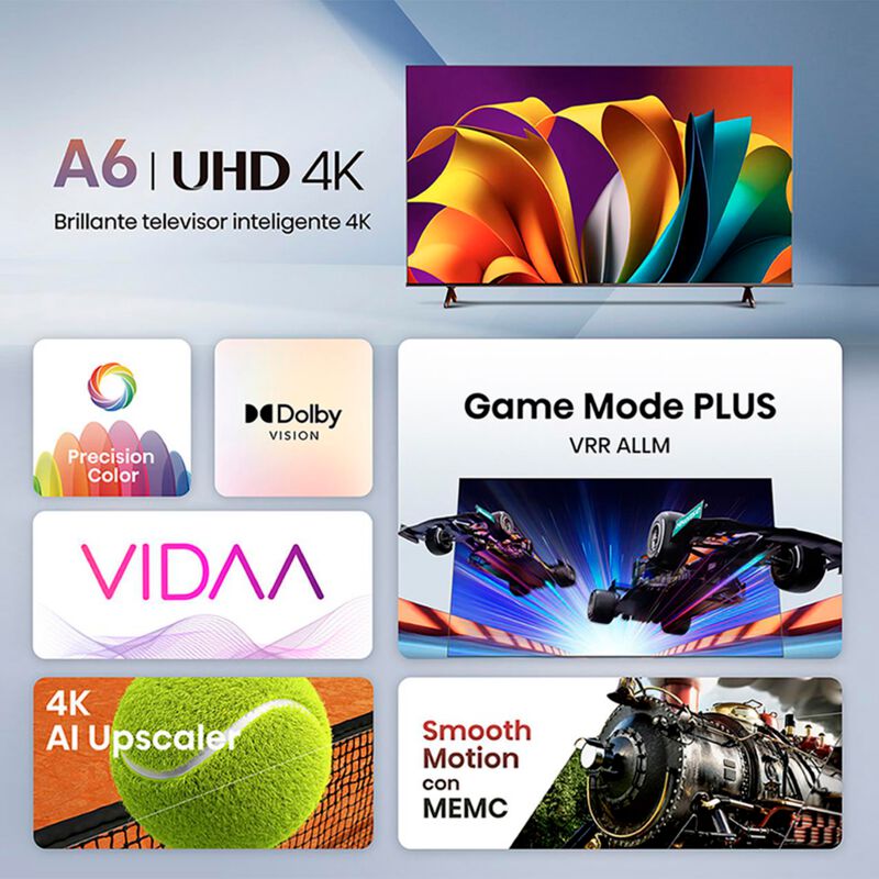 Pantalla 58" Hisense 4K Smart Vidaa 58A6NV image number null