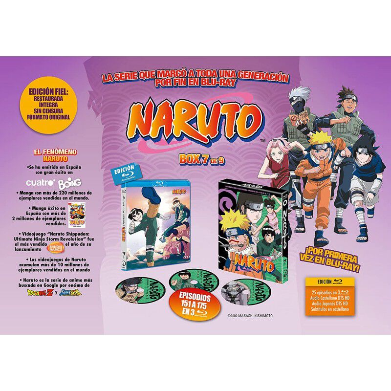 Naruto Caja 7: Episodios Del 151 Al 175 [blu-ra... image number null