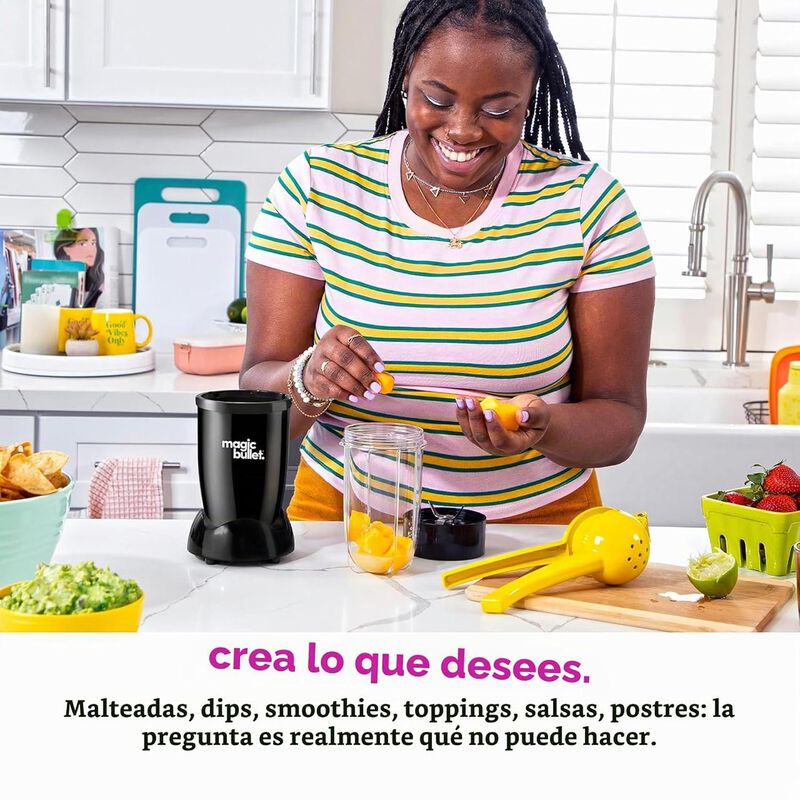 Magic Bullet Blender, Peque&ntilde;o, Negro, Juego De ... image number null