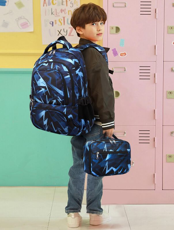 Mochila Bluefairy 43 cm Con Lonchera Azul Egeo image number null