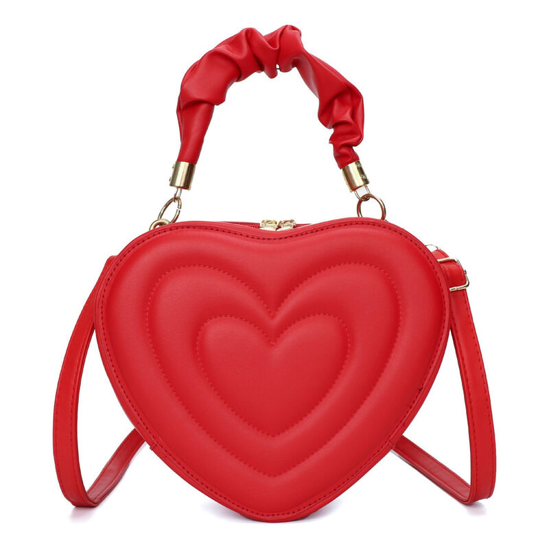 Bolso Bandolera Coraz&oacute;n Rojo Crossbody Mujer image number null