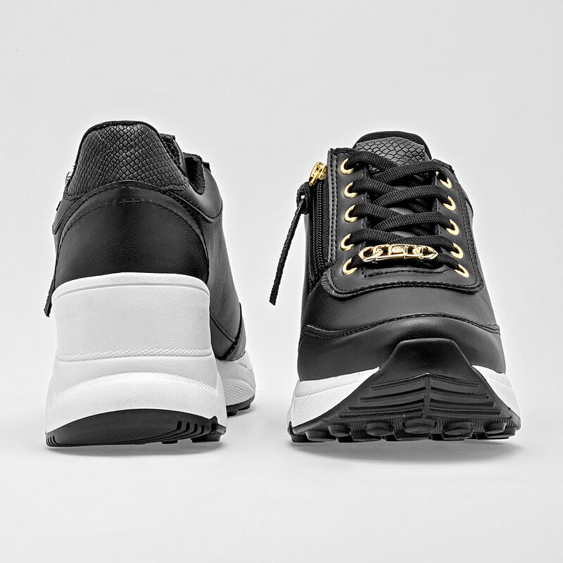 Moramora Tenis Chunky Para Mujer Negro Cod 1292... image number null