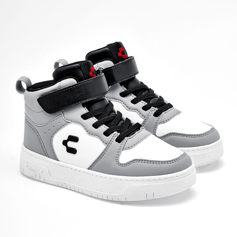 Charly tenis para ni&ntilde;o  blanco gris cod 139679-... image number null