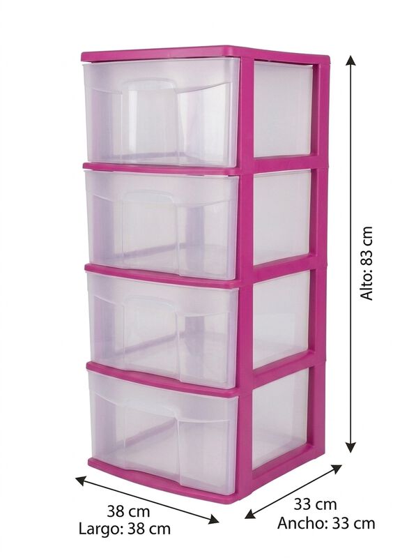 Caja Pl&aacute;stico Organizador 4 Cajones Altos Y Amp... image number null