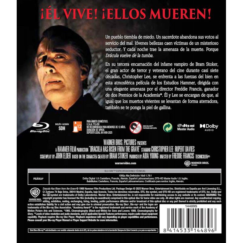 Dr&aacute;cula Vuelve de la Tumba [Blu-ray] (1968) Dra... image number null