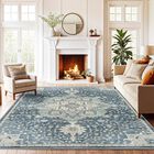 Alfombra Amada Homefurnishing 147x178 Cm Azul/amarillo Vintage
