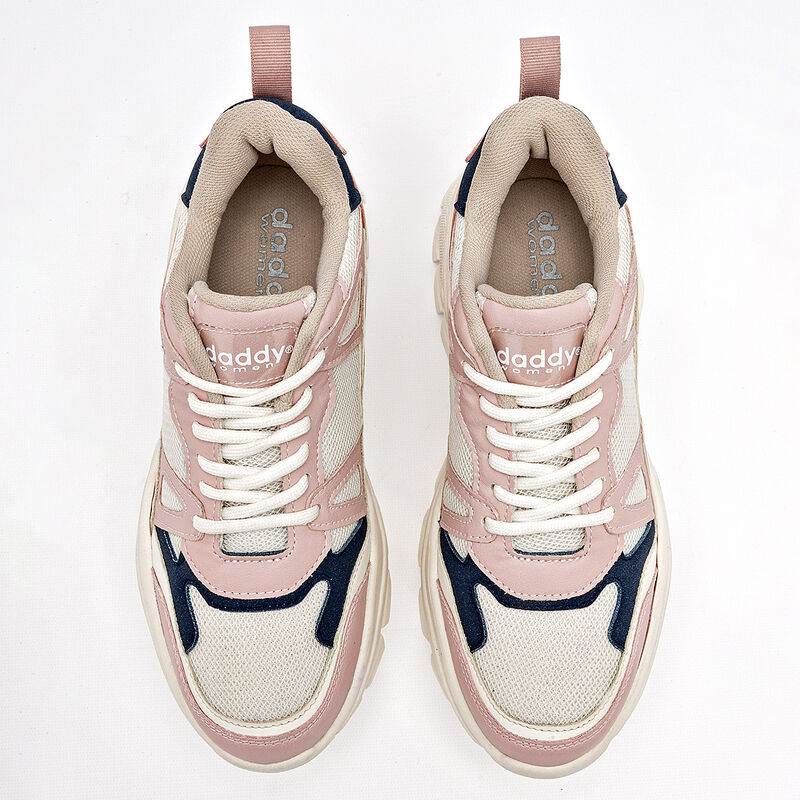 Daddy Tenis urbano para mujer. Beige rosa marin... image number null