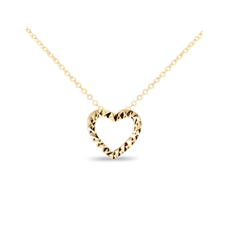 Dije Coraz&oacute;n Oro Amarillo 10k + Cadena | Bizzar... image number null