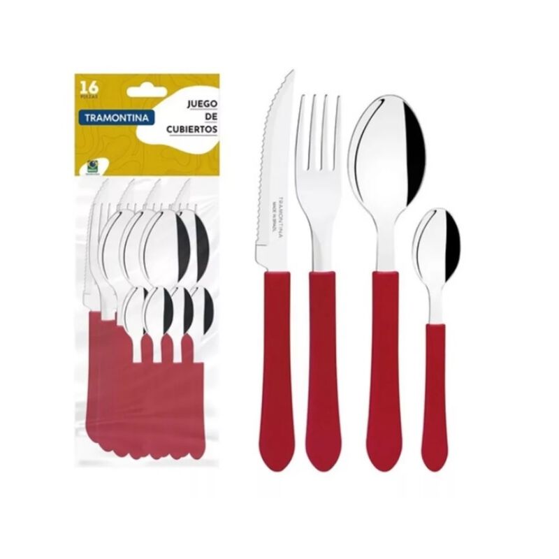 Juego De Cubiertos Tramontina 23198/721 Leme 16... image number null