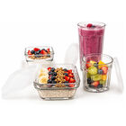 Juego De 4 Recipientes De Vidrio Para Meal Prep Con Tapa