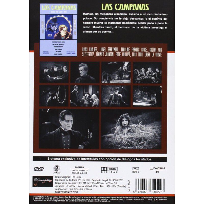 Las Campanas [dvd] 1926 The Bells image number null