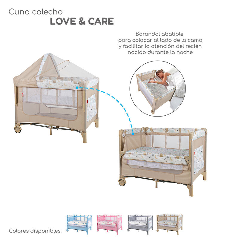 Cuna Colecho D&rsquo;Beb&eacute; con 2 Niveles Mosquitero Ac... image number null