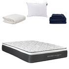 Colch&oacute;n Individual Trini + Almohada One + Protector Ultra + 1 juego de S&aacute;banas Softy