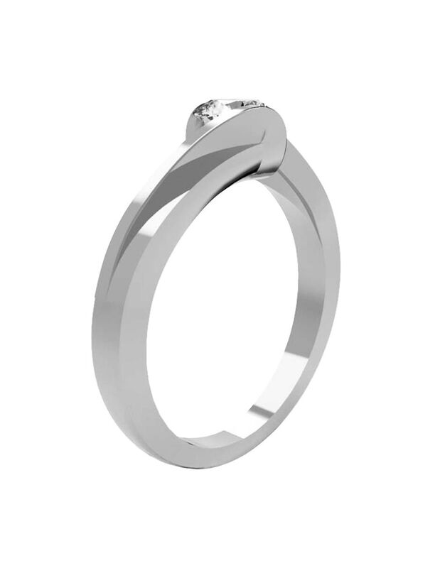 Anillo de Compromiso de 14K con Diamante de Lab... image number null