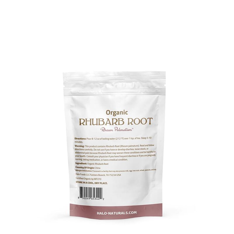 Ra&iacute;z De Ruibarbo Halo Naturals 113 g Org&aacute;nico U... image number null