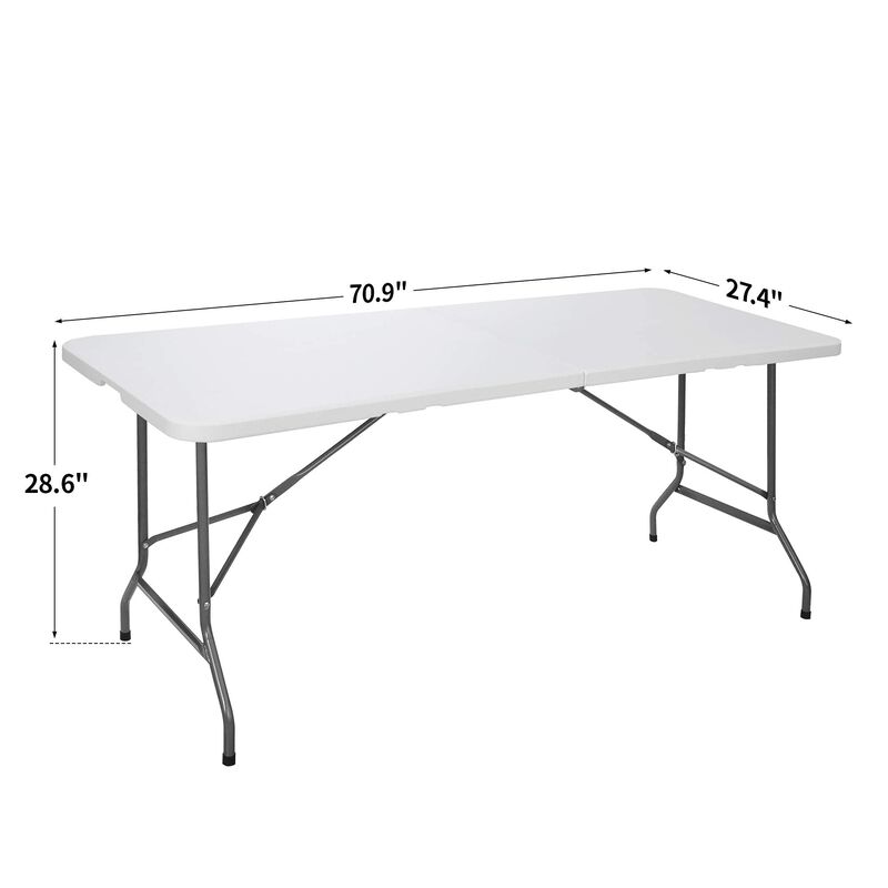 Tablón Plegable De Plástico 1.80 Metros Blanco image number null